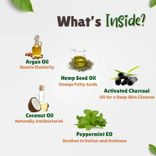 Hemp with Argan and Activated Charcoal Shampoo Bar on satliva.com