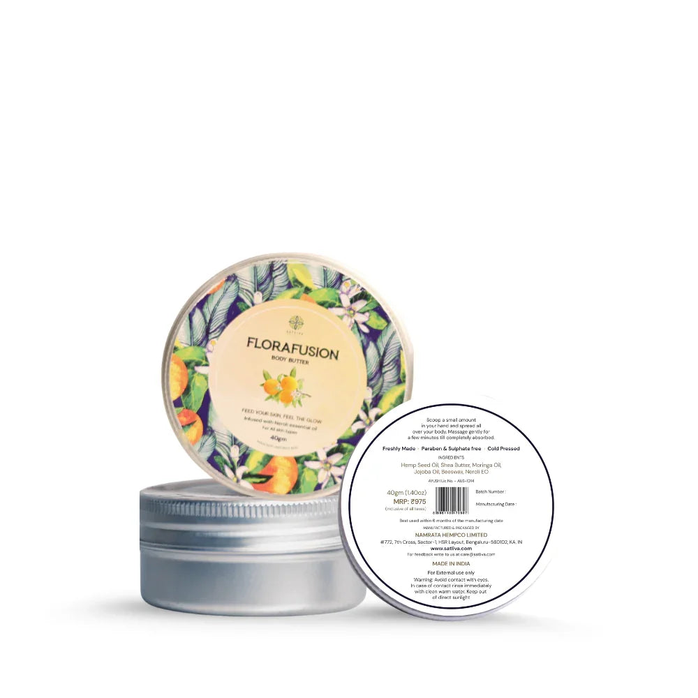 Flora Fusion Body Butter 40g | Natural Skin Care || Satliva || - Satliva Nature Nurtures